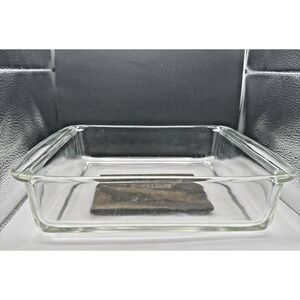 RARE! Vintage‎ PYREX 222 Clear Square Casserole Baking Dish 21x21x5 cm